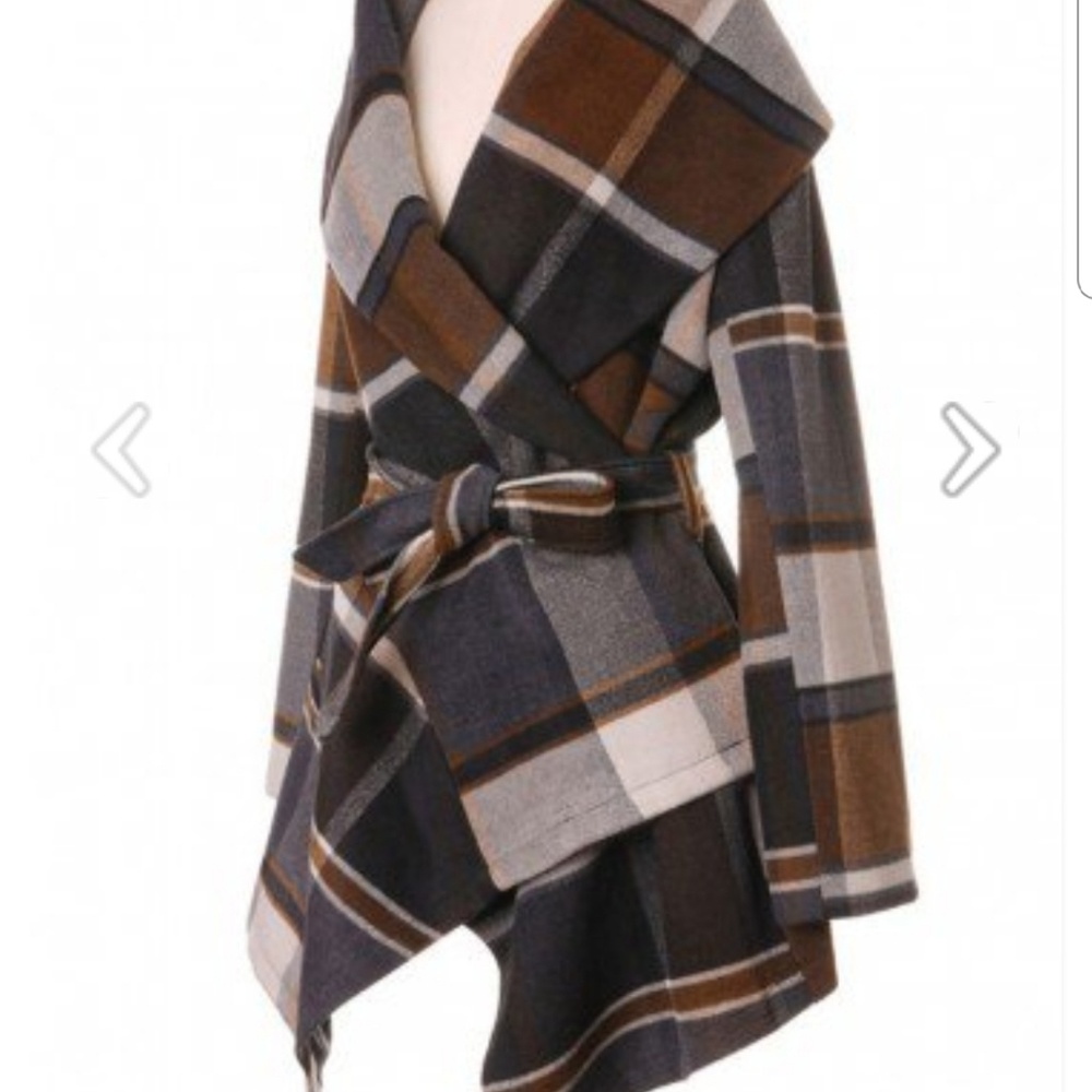 Prairie Check Coat from Chicwish - xs